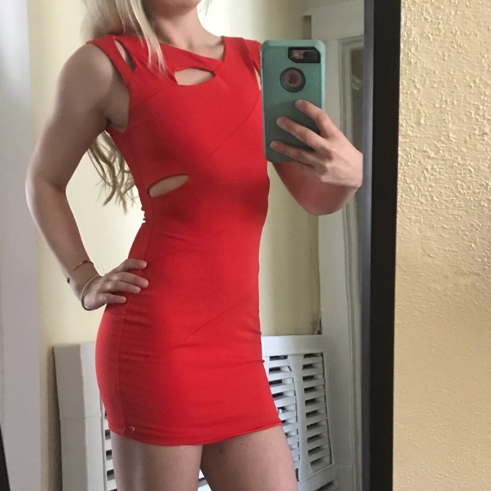 Bebe Cutout Bodycon Dress
